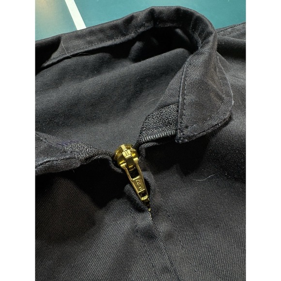 VTG 1991 French Police Dog Handler Bomber Jacket J. Veyrier Black 100L DMC Zip - Picture 5 of 16